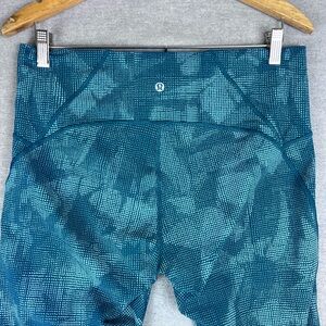 LULULEMON Train Times Pant  Bermuda Teal Full On Luxtreme Size 12